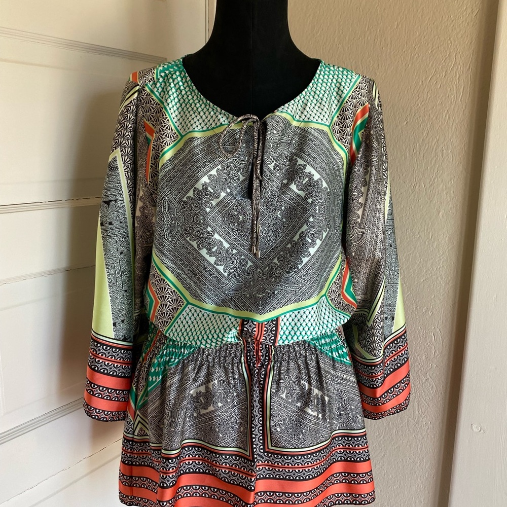 Calvin Klein Multi Color Blouse With 3/4 Sleeves